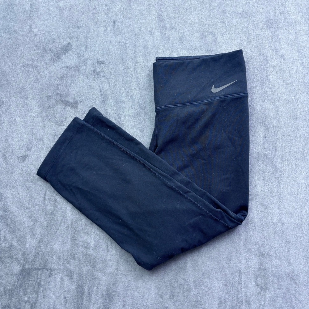 Nike Dri-FIT Black Cropped Leggings Womens Medium Activewear Tights